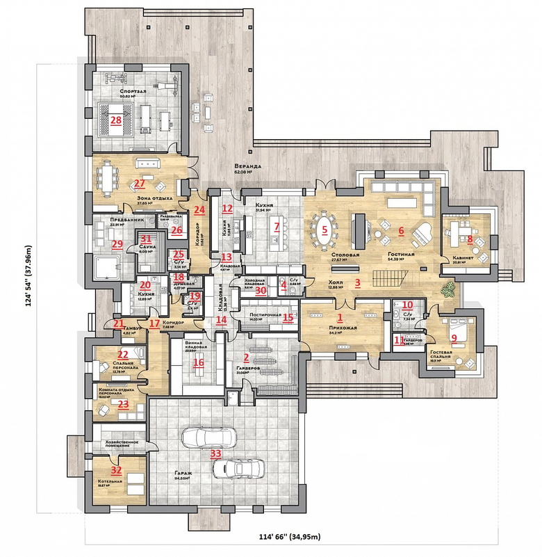 Frank Lloyd Wright style Mansion "Mamaia" — Photo 19