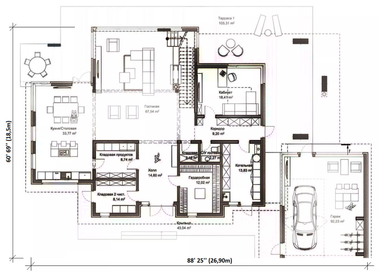 Great Mansion by Wright style "May Flower" — Photo 17