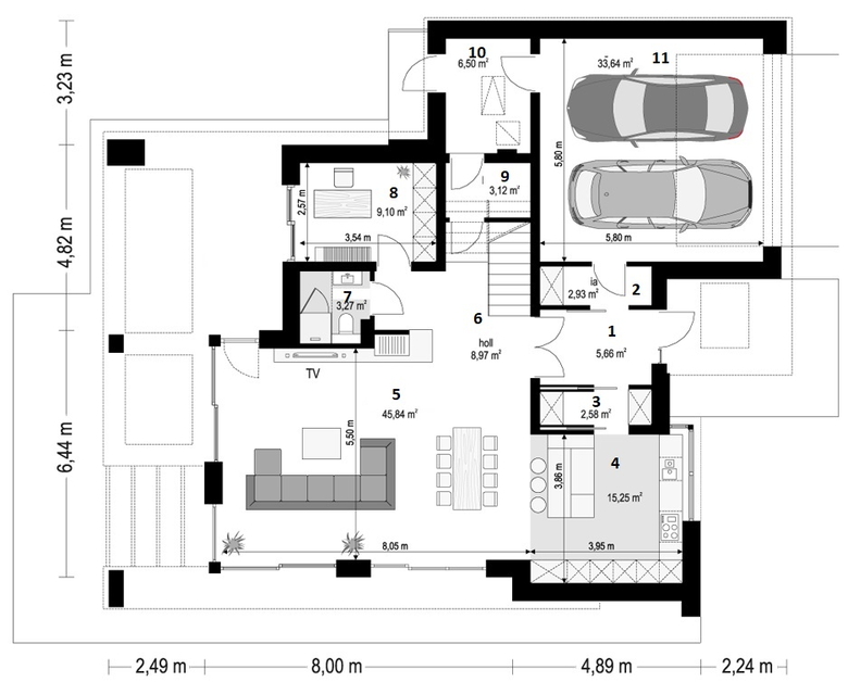 Modern Home Plan "Florida mini"  — Photo 27