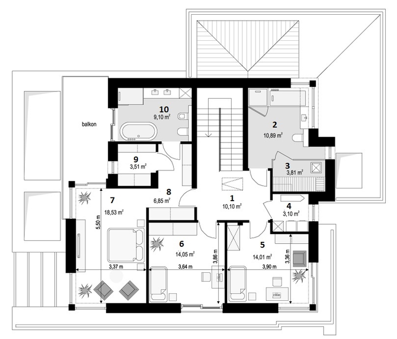 Modern Home Plan "Florida mini"  — Photo 28