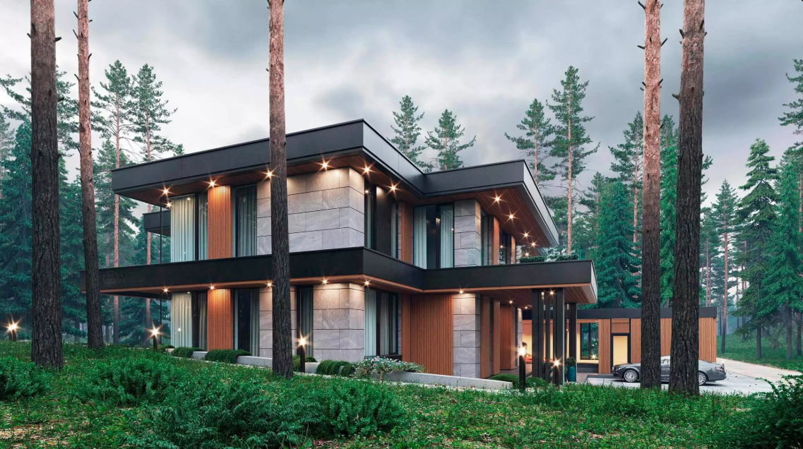 Great Mansion by Wright style "May Flower" — Photo 1