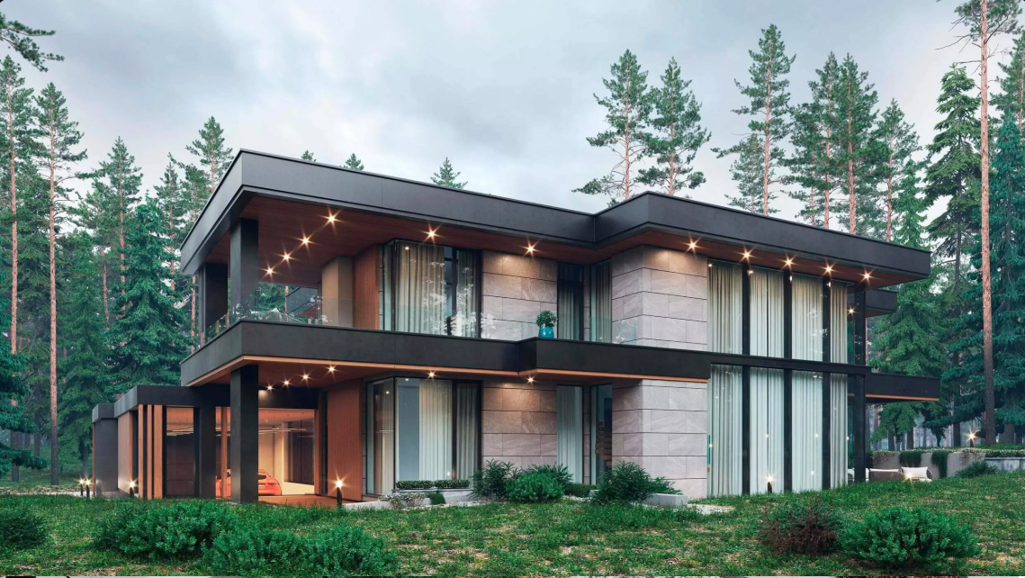 Great Mansion by Wright style "May Flower" — Photo 3